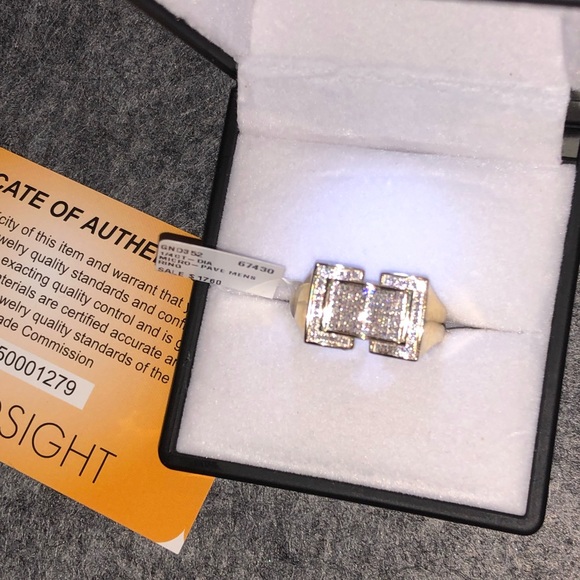 10k solid gold real diamond men ring custom made FREE APPRAISAL NOT PLATED SALE! - Picture 7 of 7